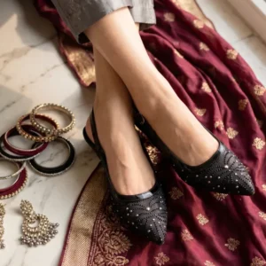 CATWALK Women's Pointed Toe Slingback Heels – Embellished Evening Pumps