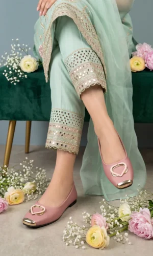 Catwalk Signature Metallic-Accent Flat Pumps - Premium Women's Footwear