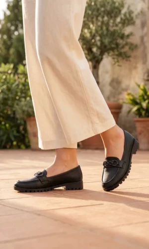 Catwalk Classic Textured Chain Pump - Premium Women's Footwear