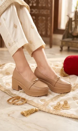 Catwalk Chunky Platform Loafer Block Heels