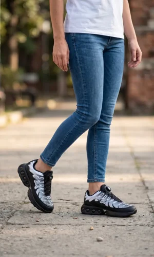 Imported Collection Women's Rotary Dial Air-Cushioned Athletic Sneakers – Breathable Mesh & Quick-Lace Walking Shoes