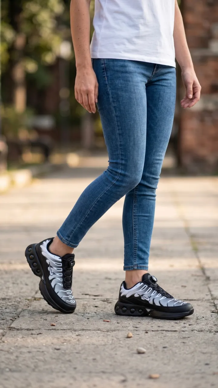 Imported Collection Women's Rotary Dial Air-Cushioned Athletic Sneakers – Breathable Mesh & Quick-Lace Walking Shoes
