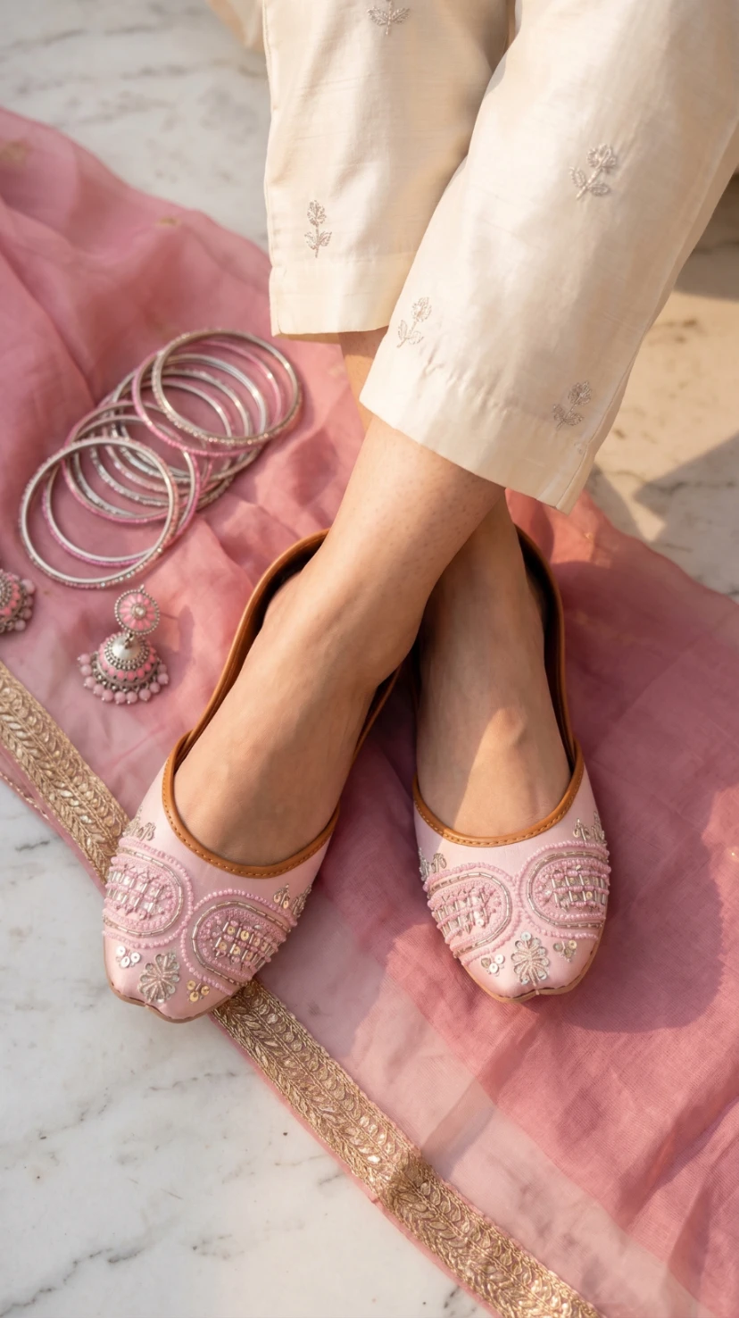Classic Shoes Women's Premium Embroidered Motif Khussa