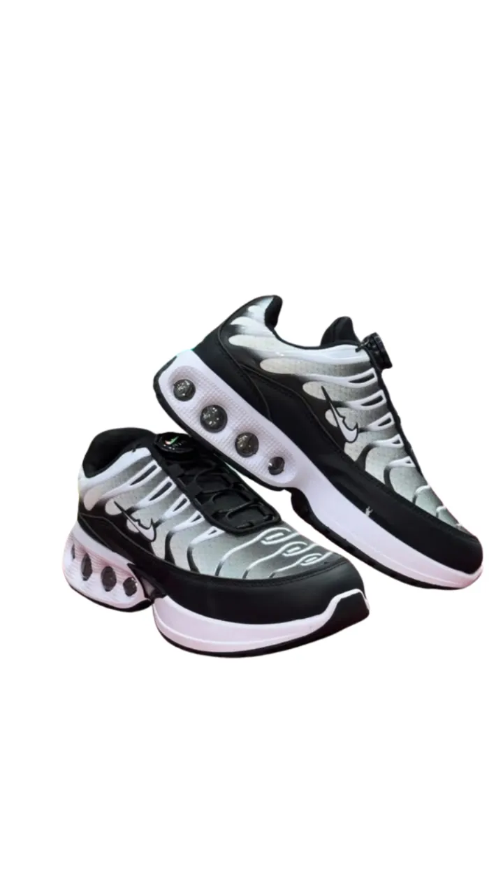 Imported Collection Women's Rotary Dial Air-Cushioned Athletic Sneakers – Breathable Mesh & Quick-Lace Walking Shoes