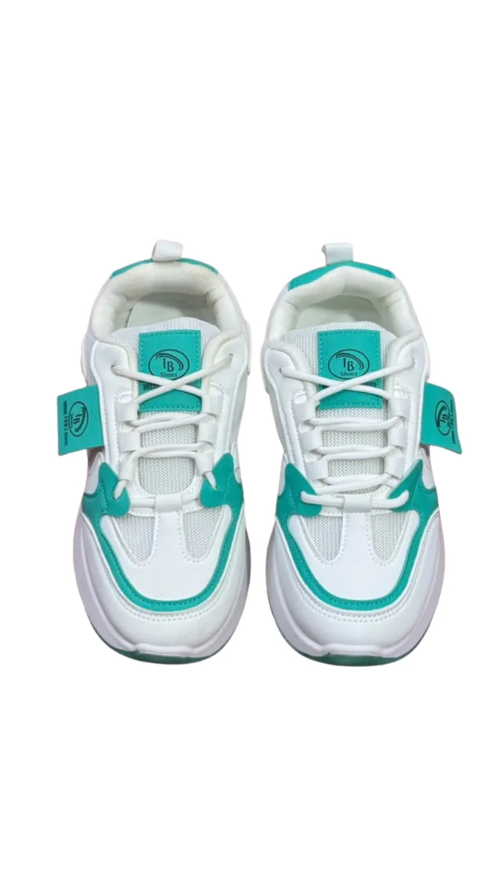 IB Shoes Women's Layered Mesh & Faux-Leather Lace-Up Sneakers – Cushioned Platform Walking Shoes