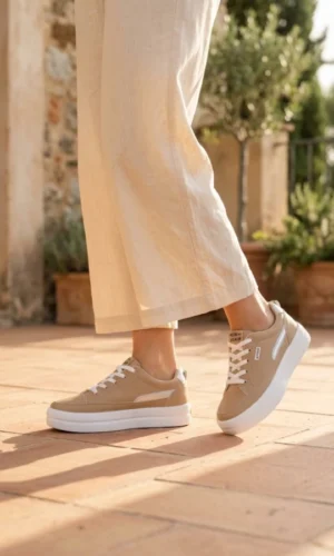 Classic Shoes Womens Chunky Platform Lace-Up Sneakers
